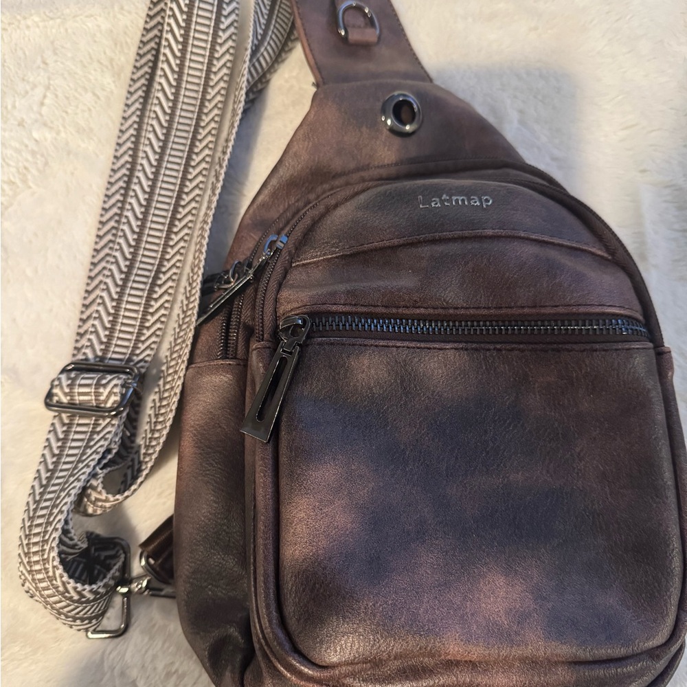 Brown Leather Sling Bag